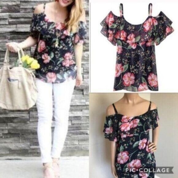 CAbi Fairy Tale Cold Shoulder Sail Away Tank Top Blouse 5220 XS - Picture 2 of 5